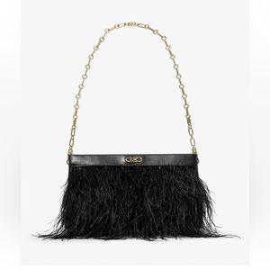 Michael Kors Large Feather Embellished Clutch